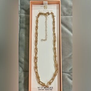 House of Harlow 1960 Gold tone link Necklace.